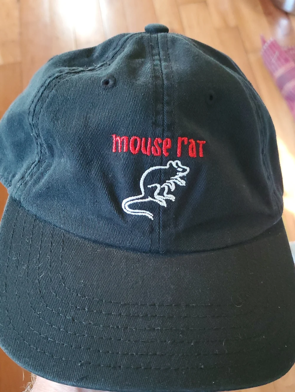 Black 'mouse rat' Embroidered Baseball Cap Parks And Recreation - Picture 1 of 6